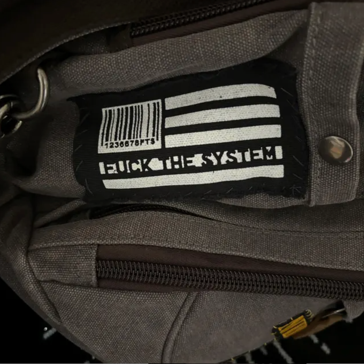 Anti-Establishment American Flag Punk Patch