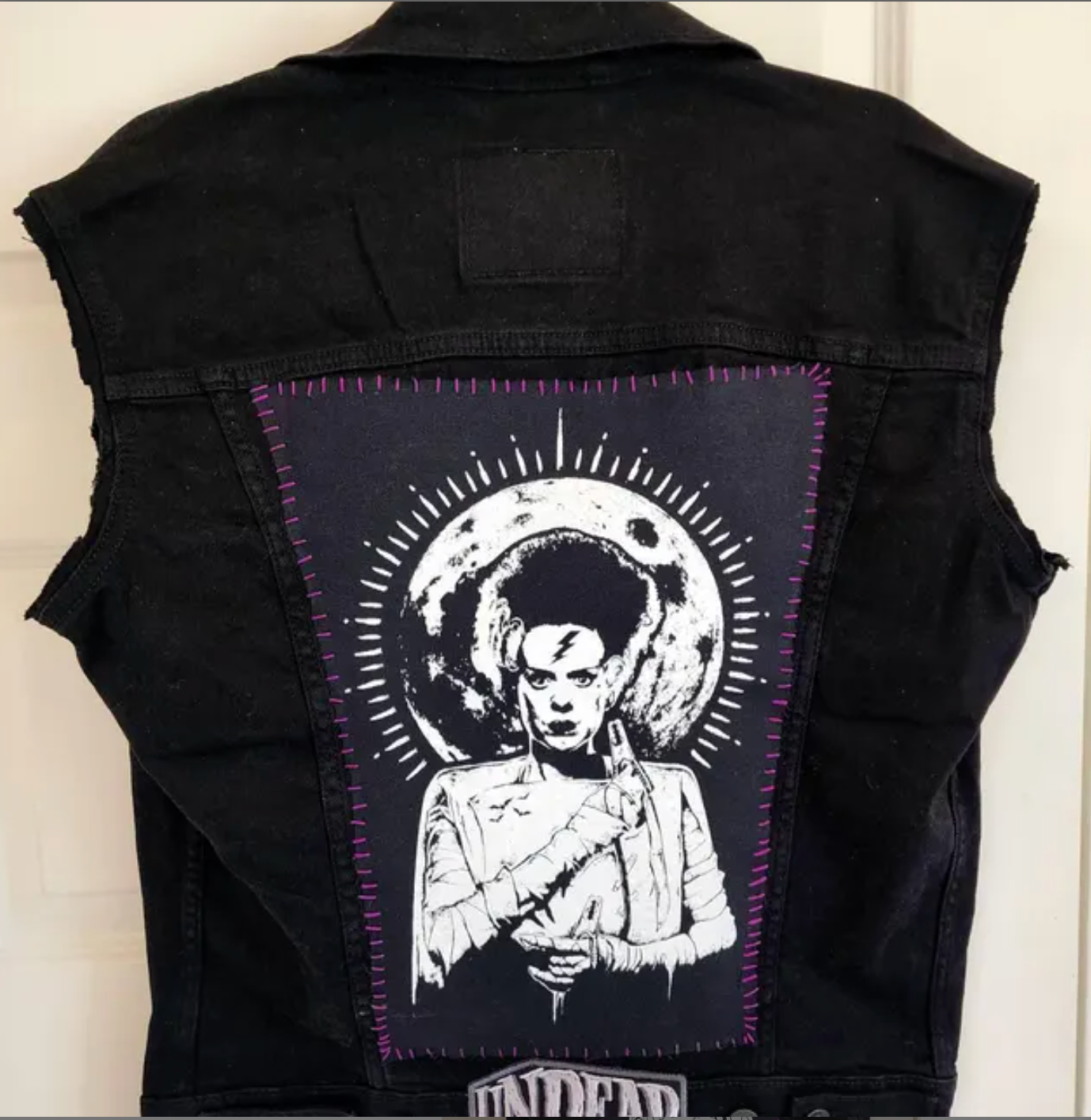 The Bride Of Frankenstein Punk Back Patch