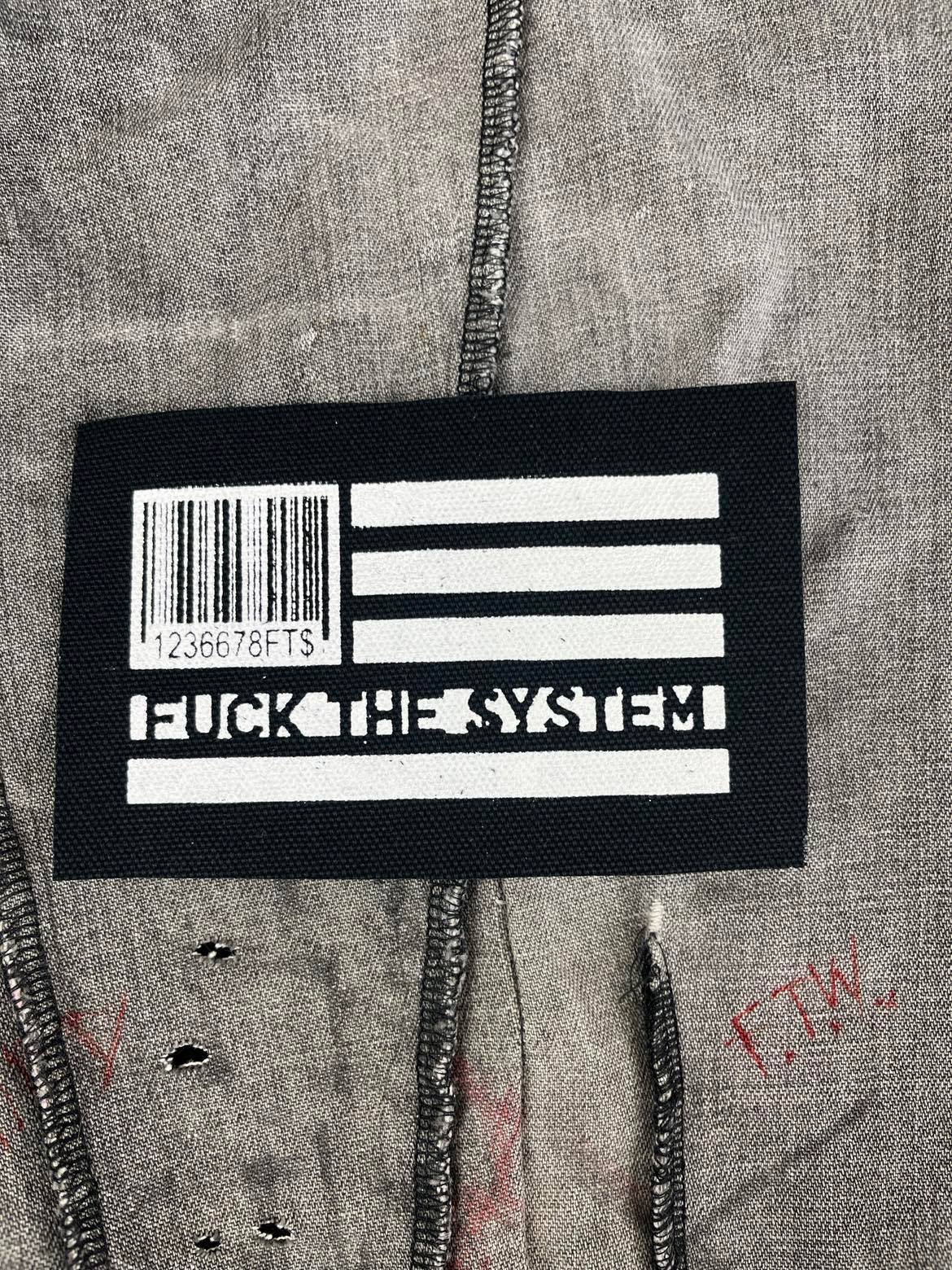 Anti-Establishment American Flag Punk Patch