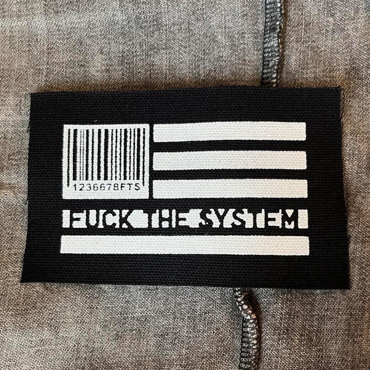 Anti-Establishment American Flag Punk Patch