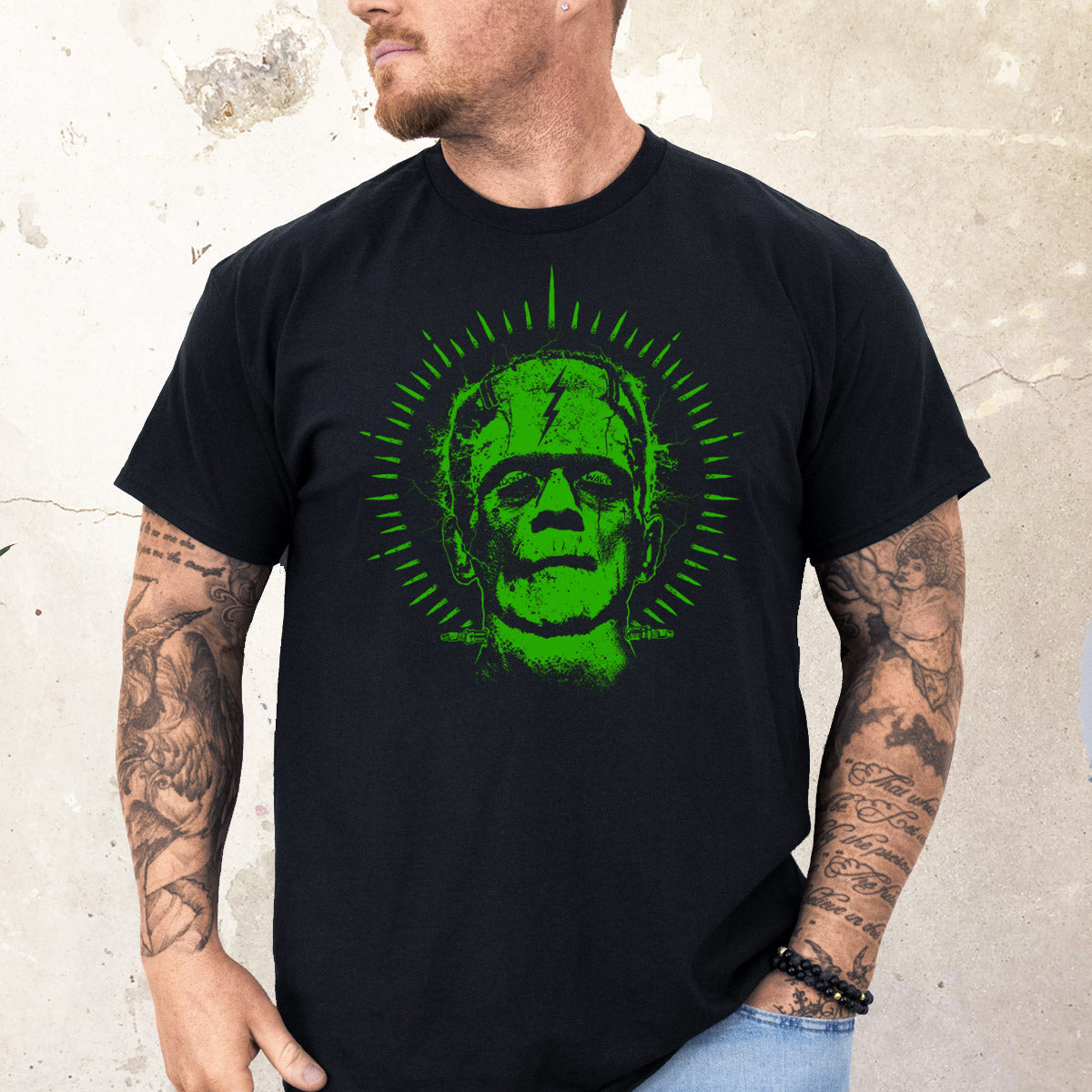 Frankenstein Don't Wake Tattoo Style Tee