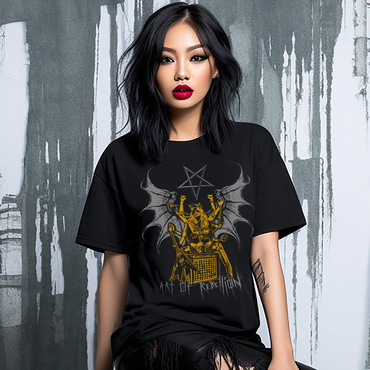 Artistic Shiva design with spiritual punk vibes