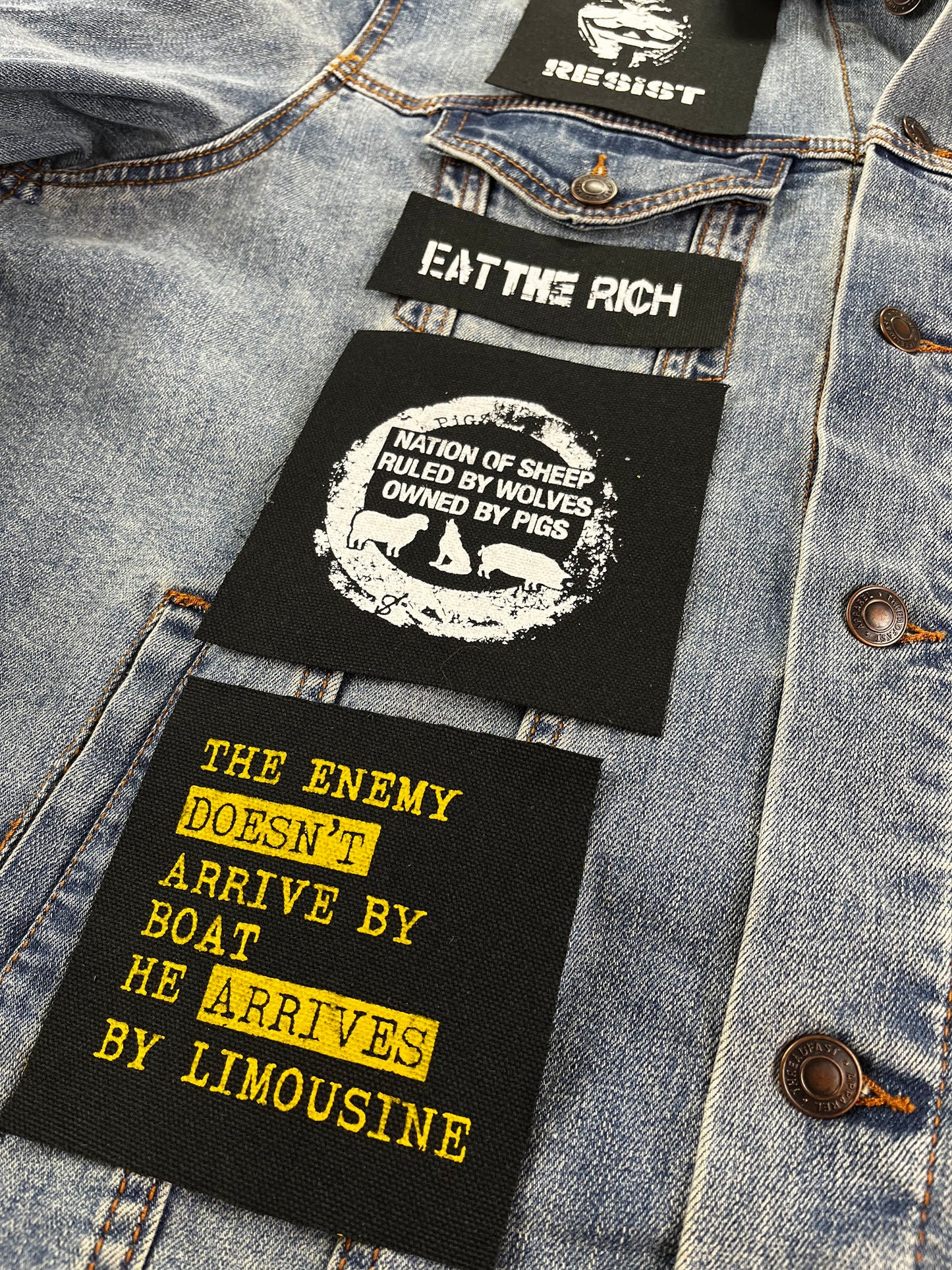 Eat The Rich Lot of 6 Patches Bundle