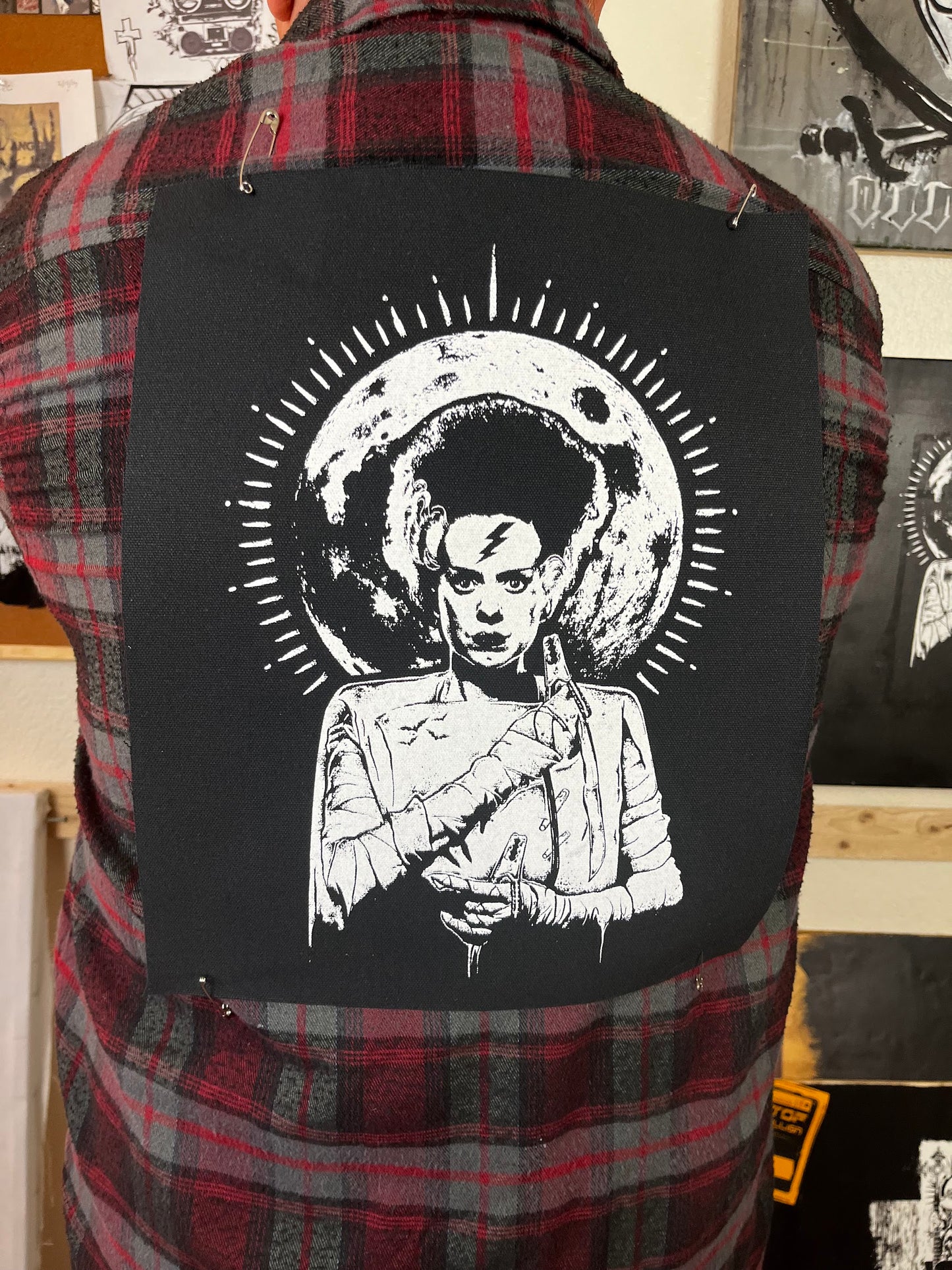 The Bride Of Frankenstein Punk Back Patch