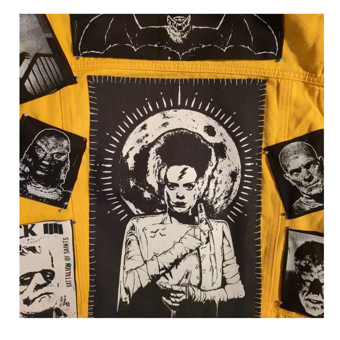 The Bride Of Frankenstein Punk Back Patch