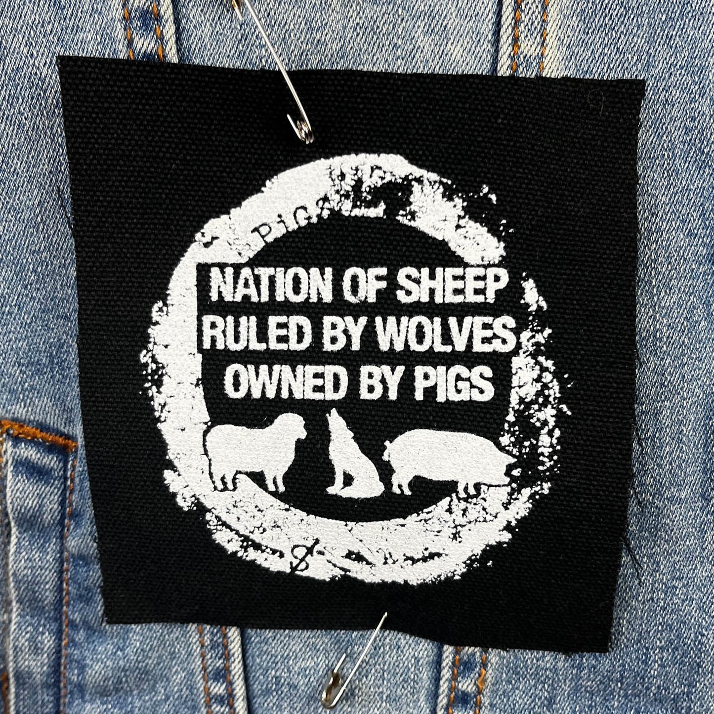 Nation Of Sheep Ruled By Wolves Owned By Pigs Patch Political Patch
