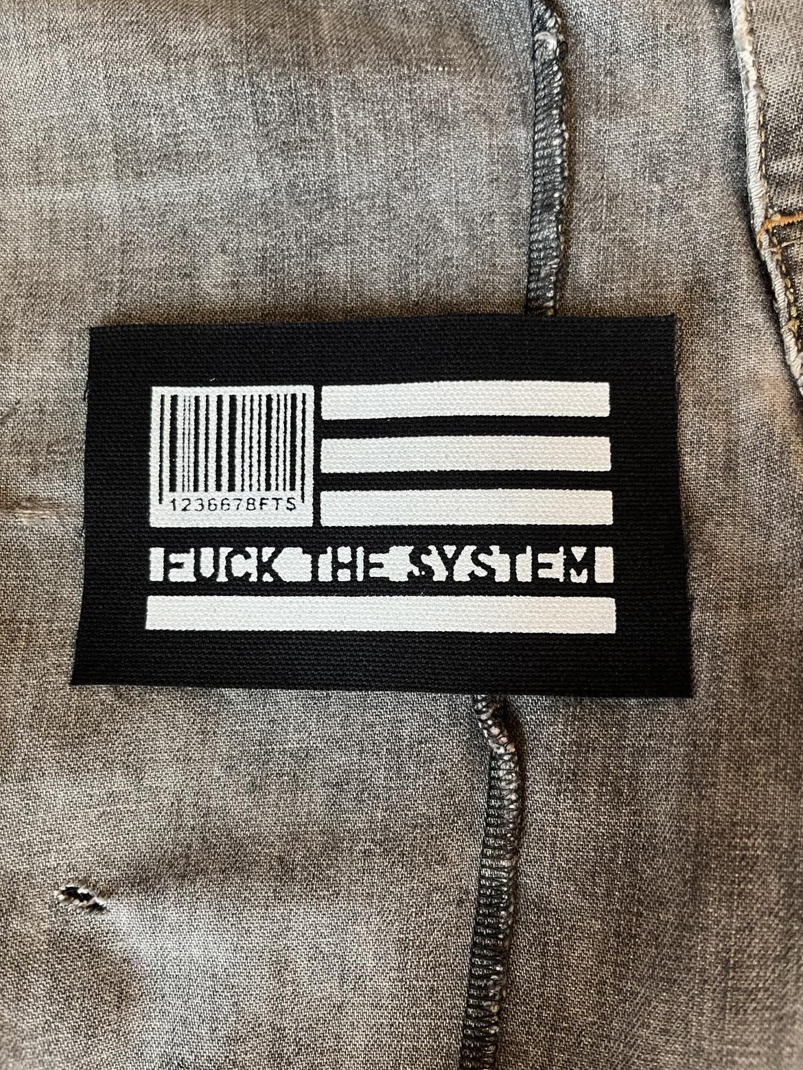 Anti-Establishment American Flag Punk Patch
