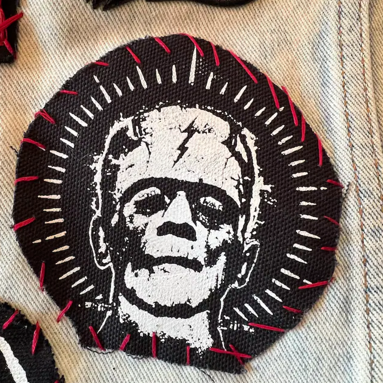 Frankenstein Halloween Tattoo Style Patch
