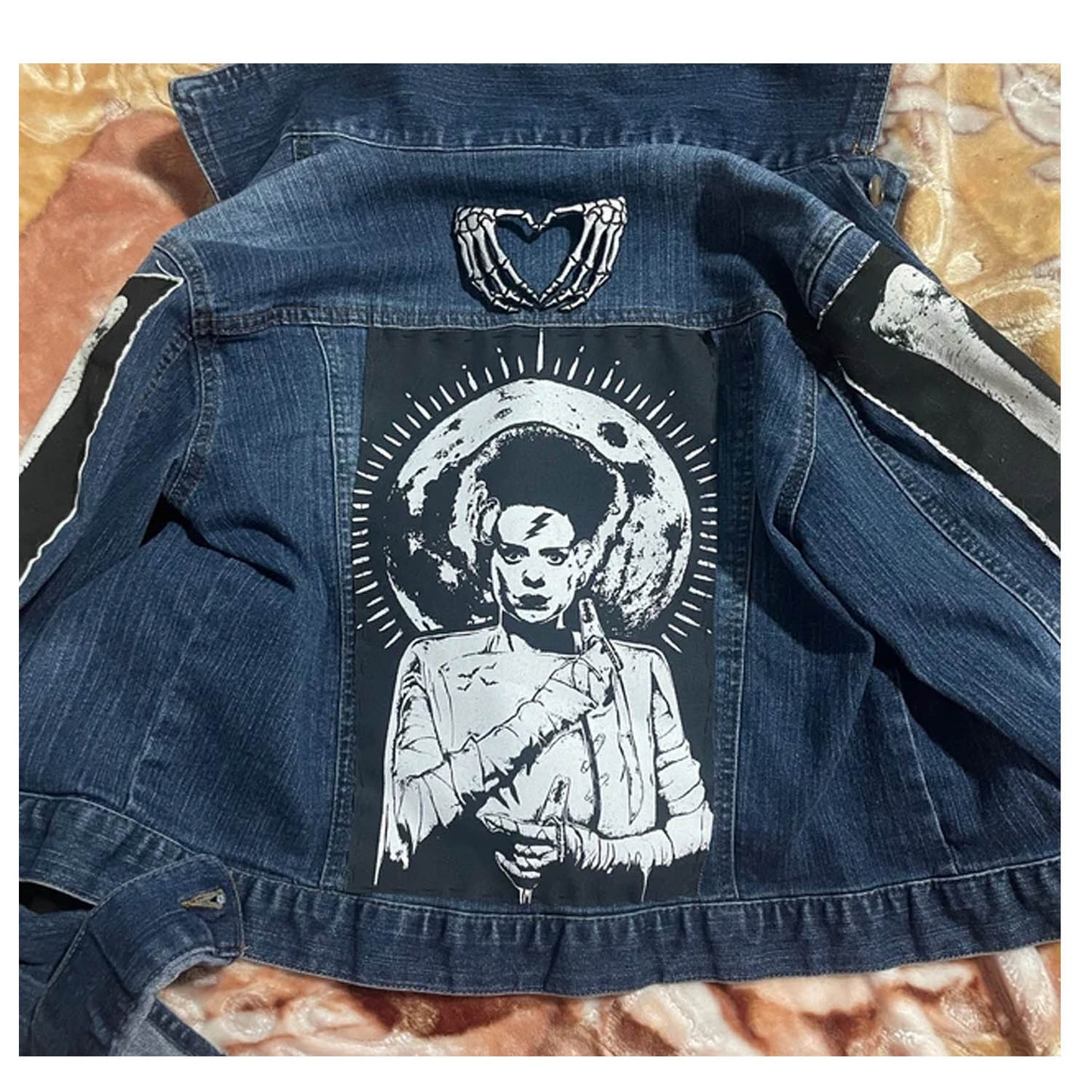 The Bride Of Frankenstein Punk Back Patch
