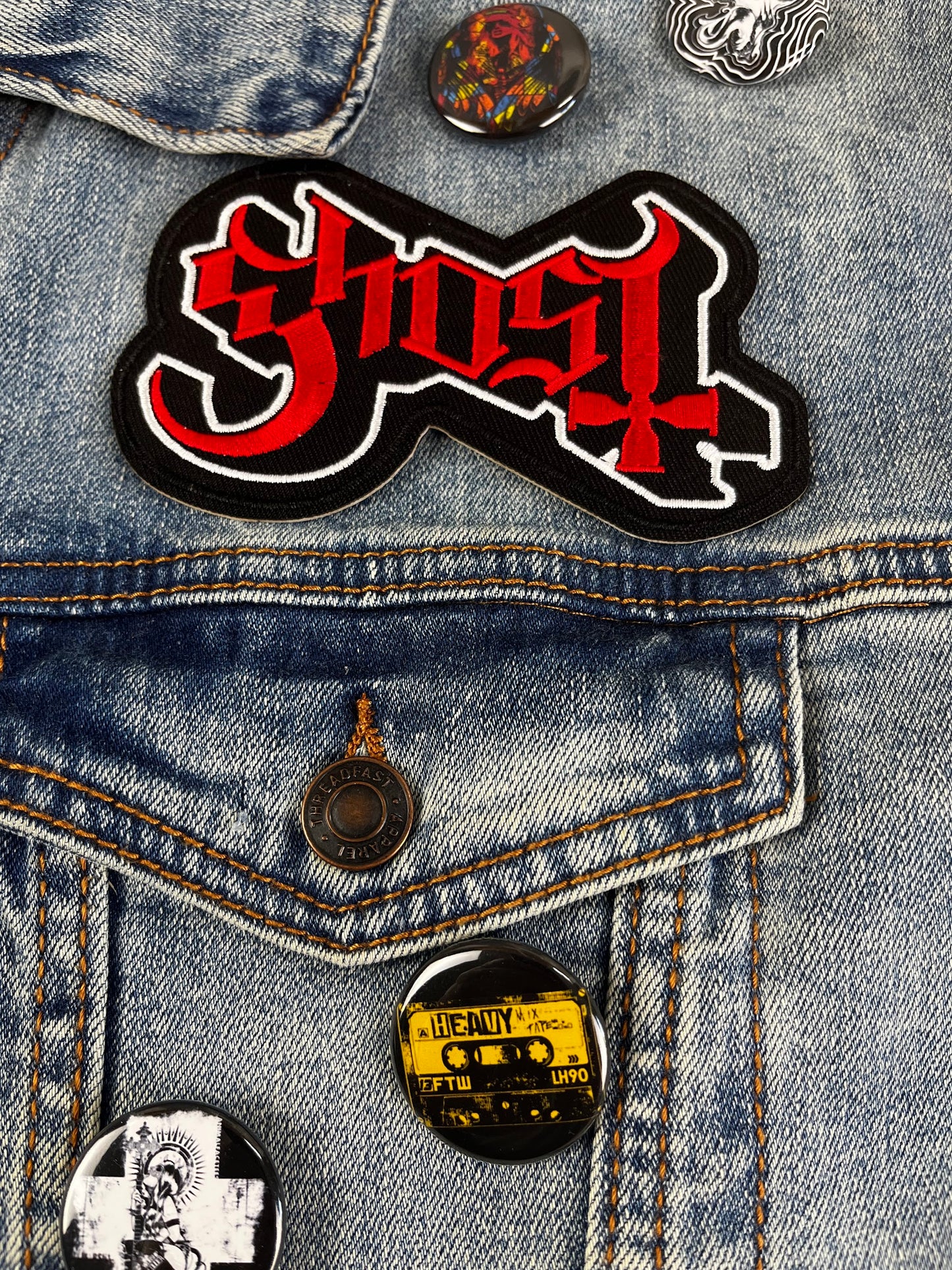 Ghost Rock Band Iron on Embroidery Patch