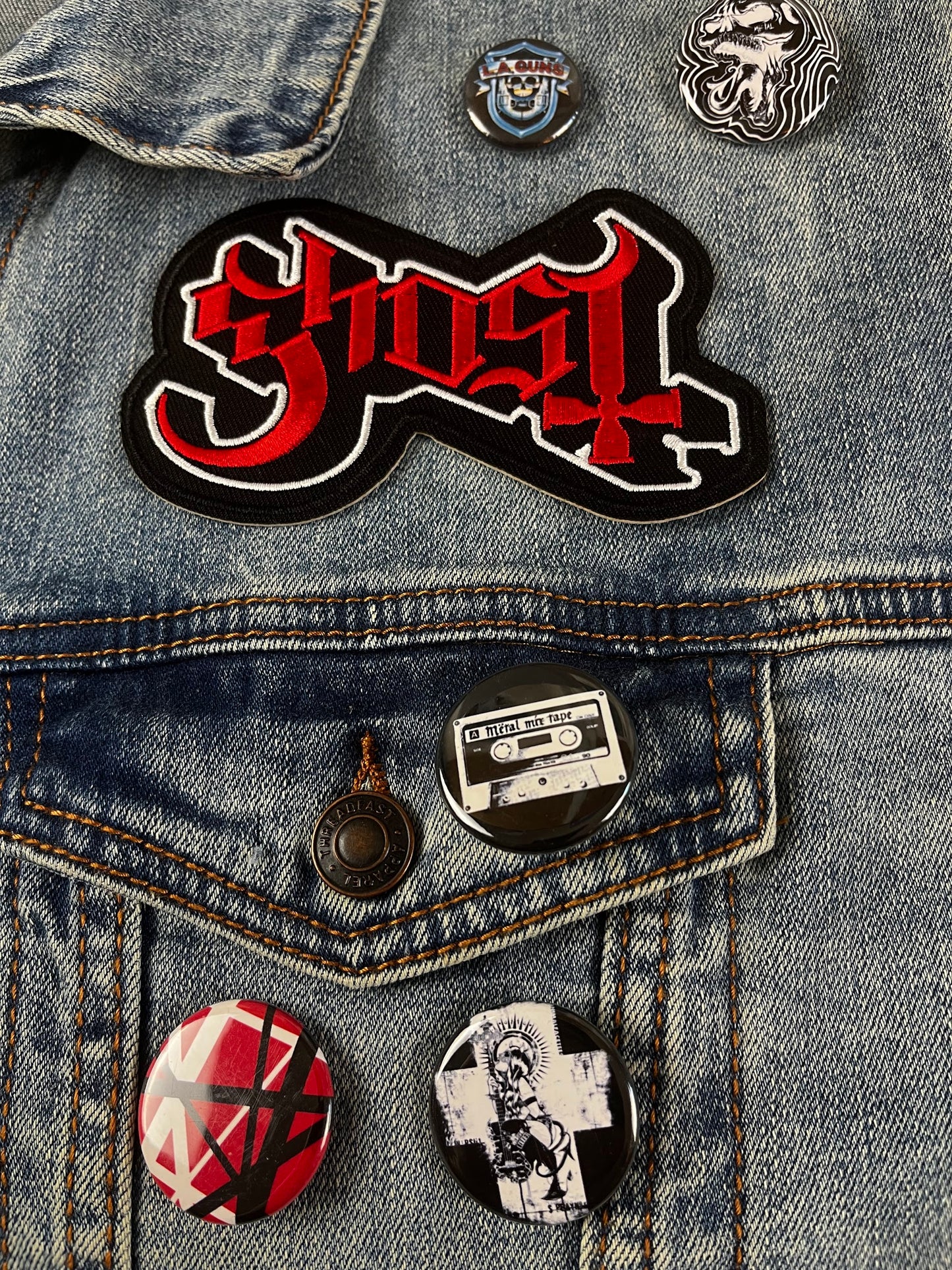 Ghost Rock Band Iron on Embroidery Patch