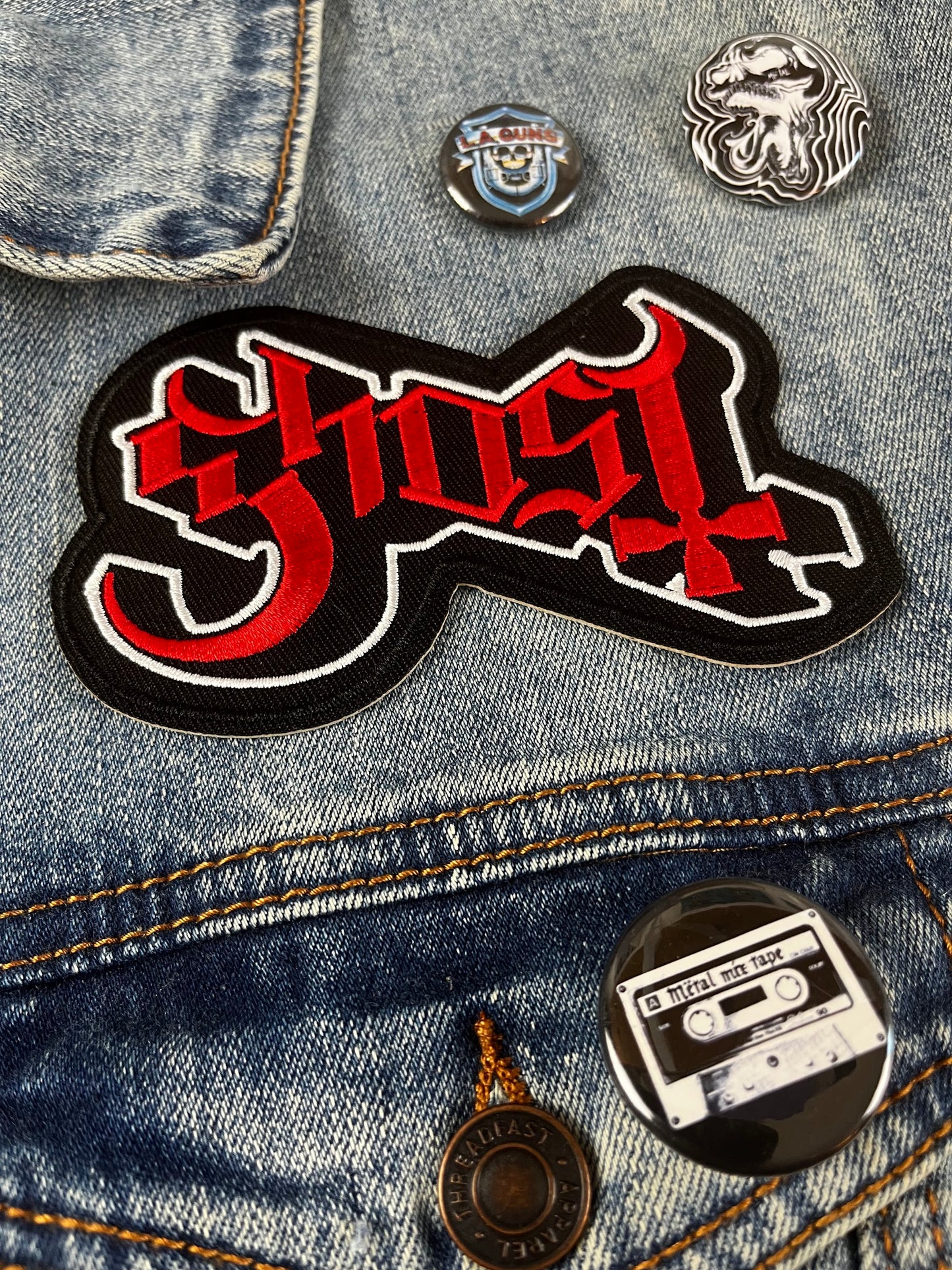 Ghost Rock Band Iron on Embroidery Patch