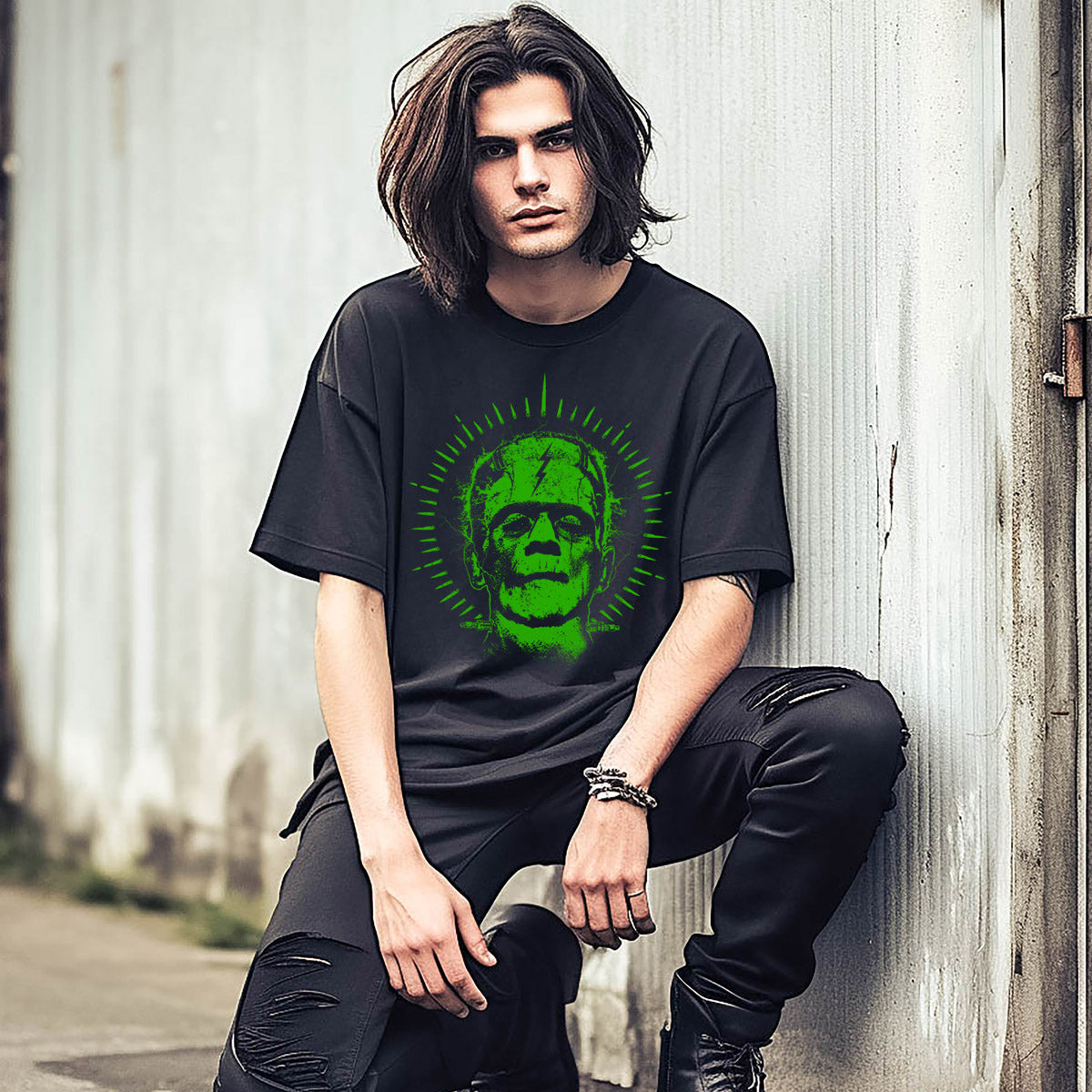 Frankenstein Don't Wake Tattoo Style Tee
