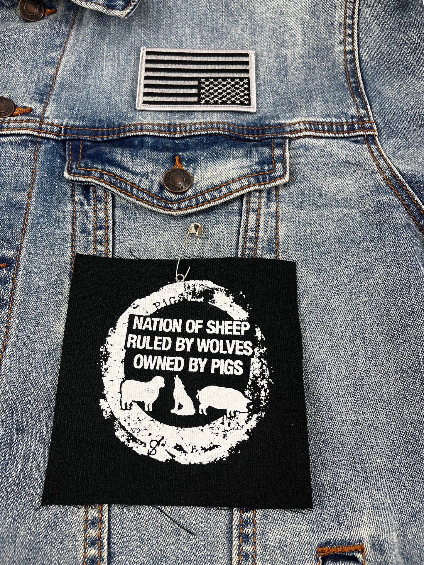 Nation Of Sheep Ruled By Wolves Owned By Pigs Patch Political Patch