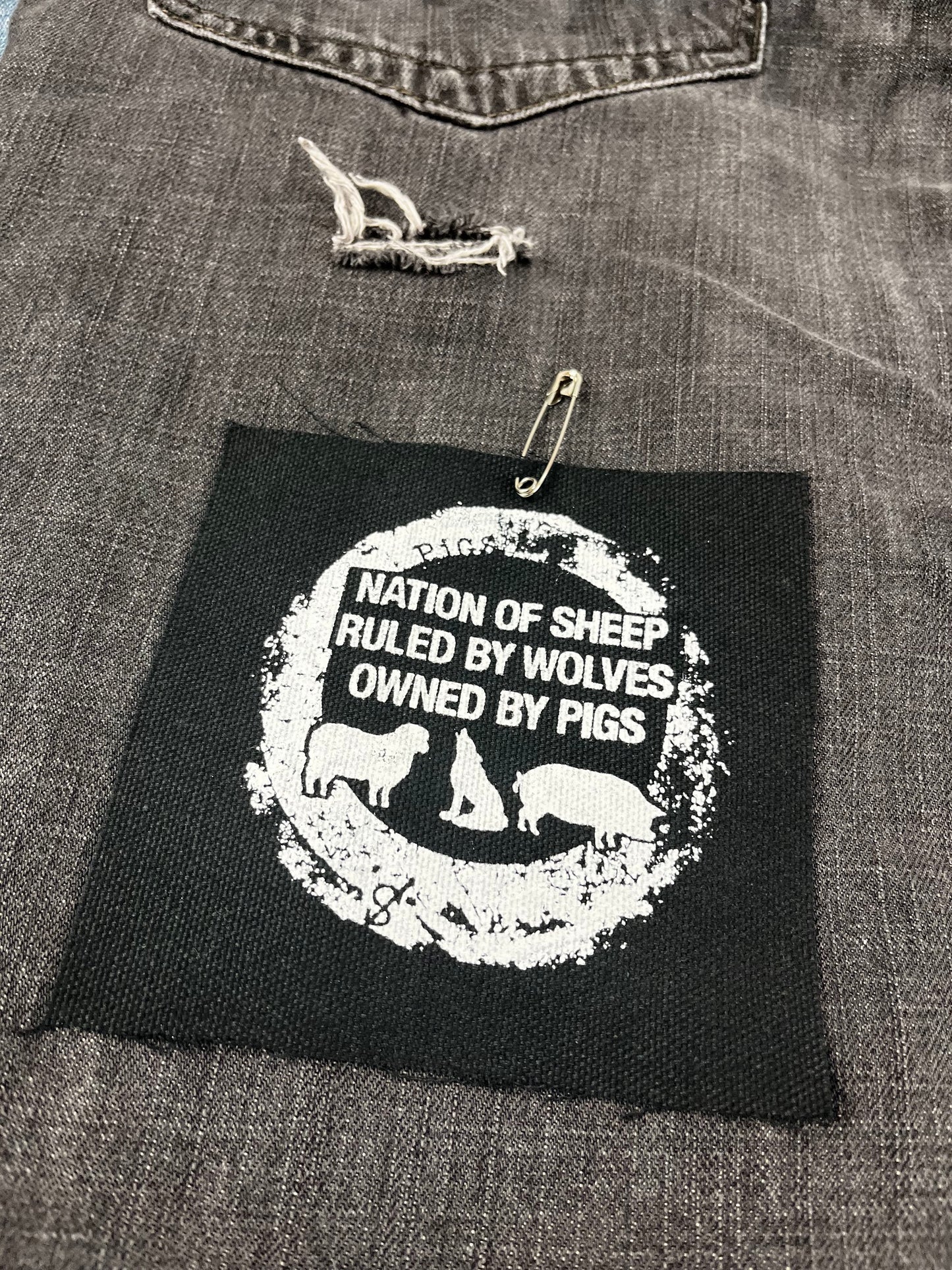 Nation Of Sheep Ruled By Wolves Owned By Pigs Patch Political Patch