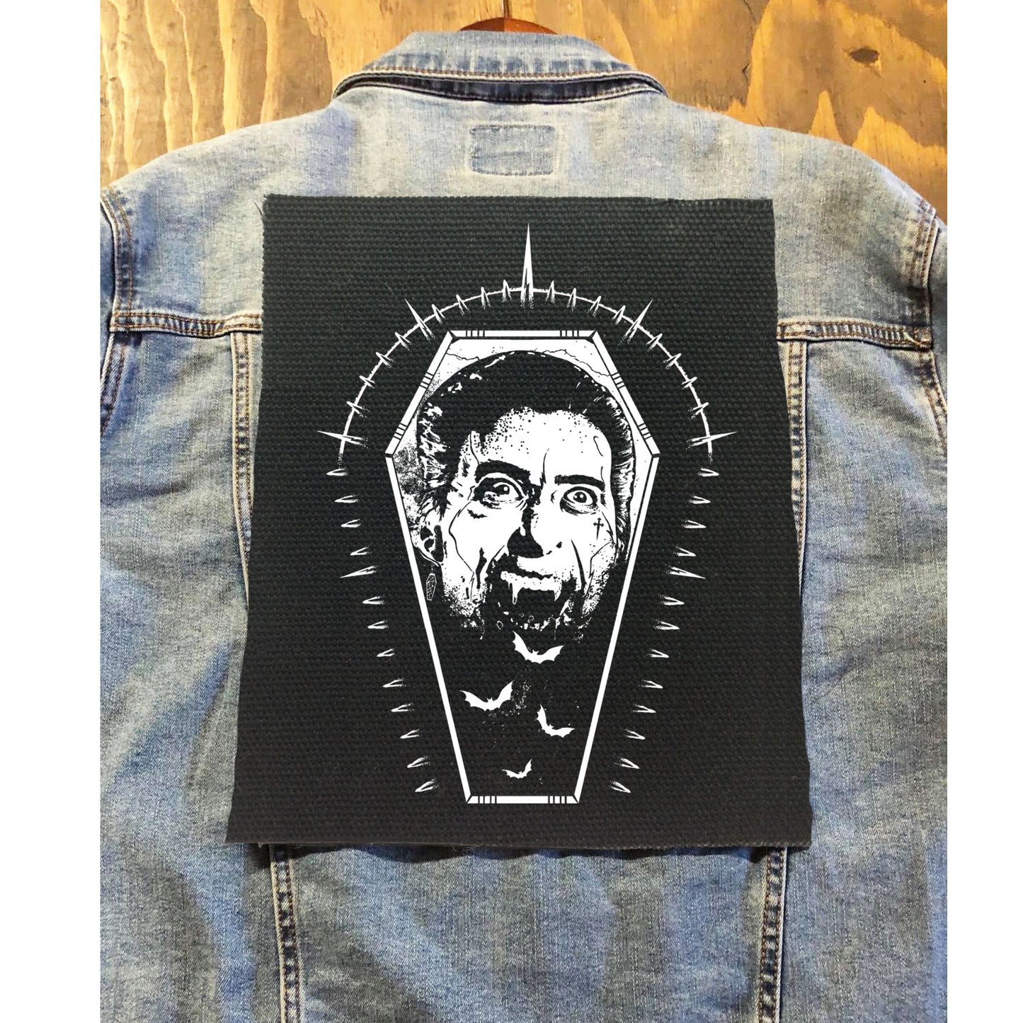 Dracula Coffin Tattoo Style Back Patch