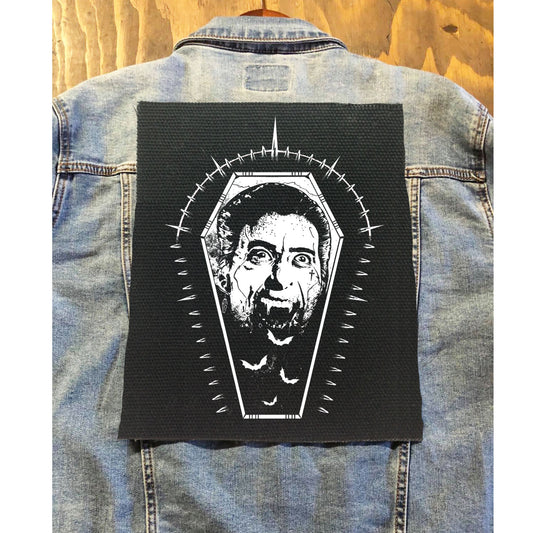Dracula Coffin Tattoo Style Back Patch