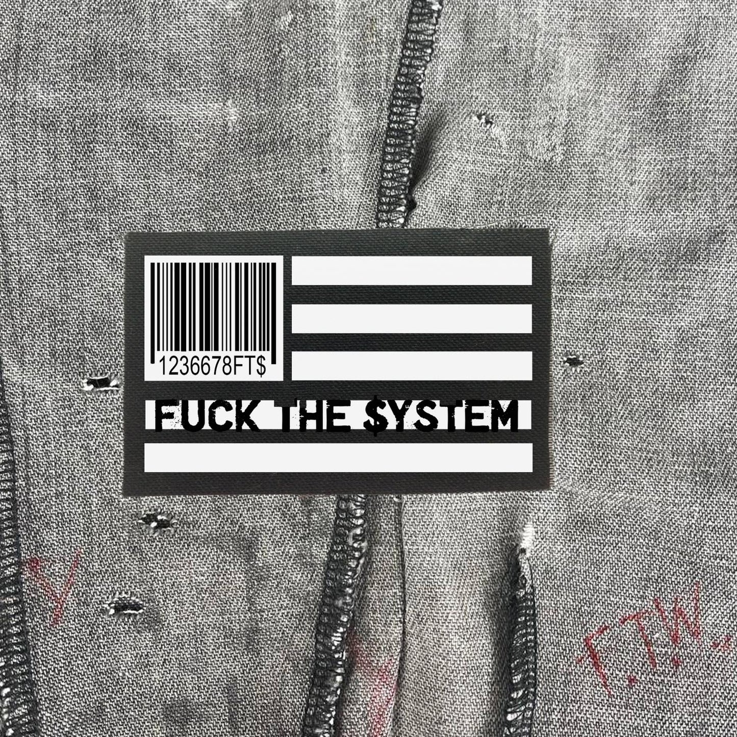 Anti-Establishment American Flag Punk Patch