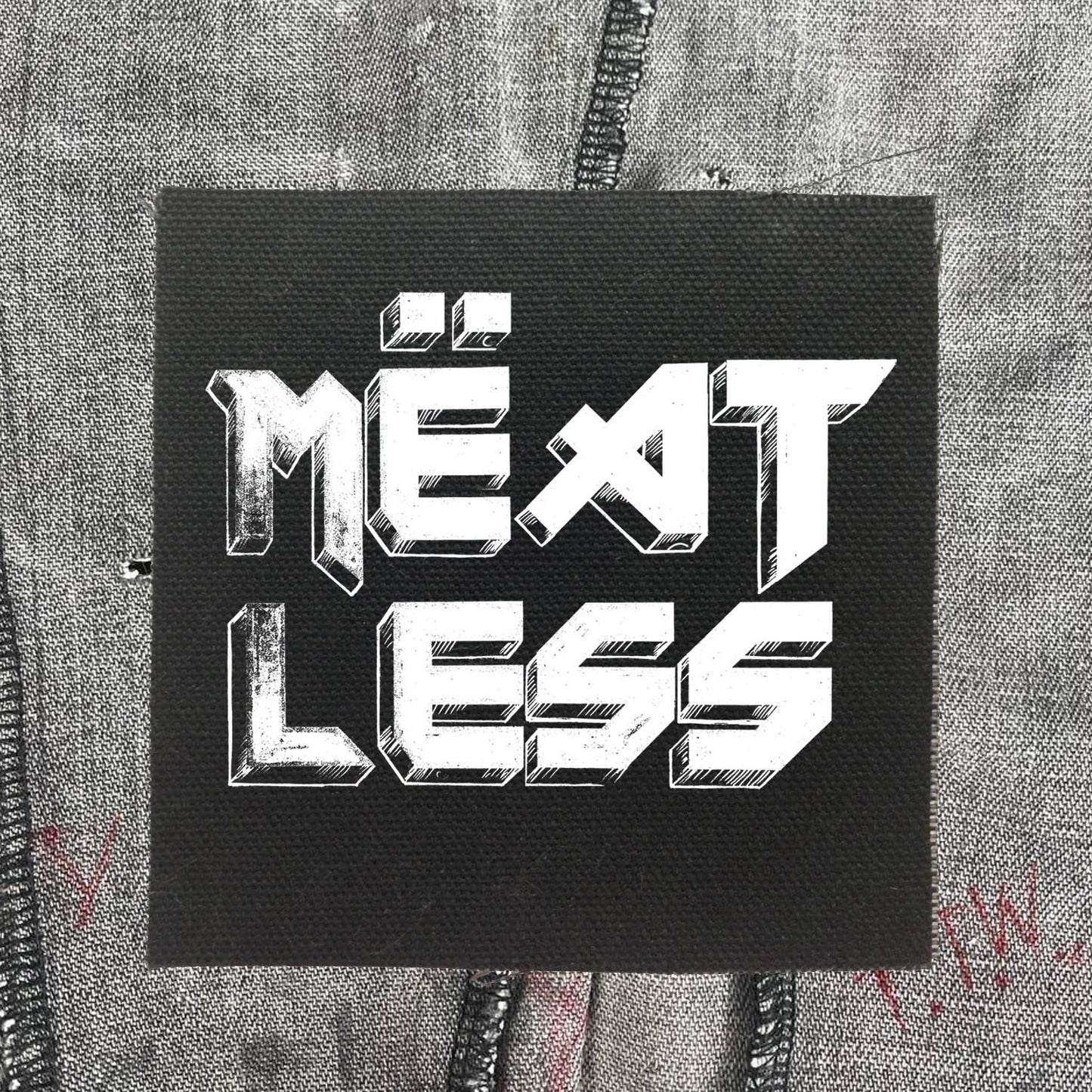 Funny Vegan Heavy Metal Patch
