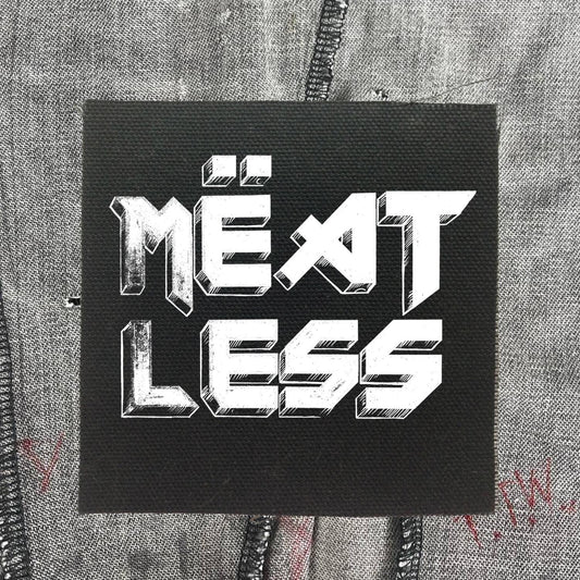 Funny Vegan Heavy Metal Patch