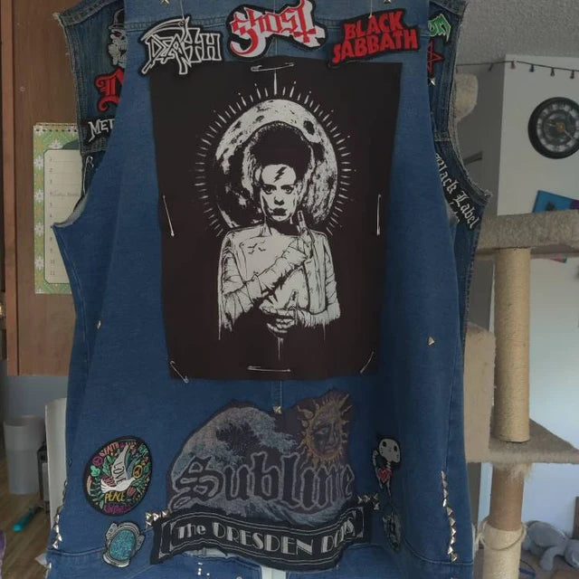 The Bride Of Frankenstein Punk Back Patch