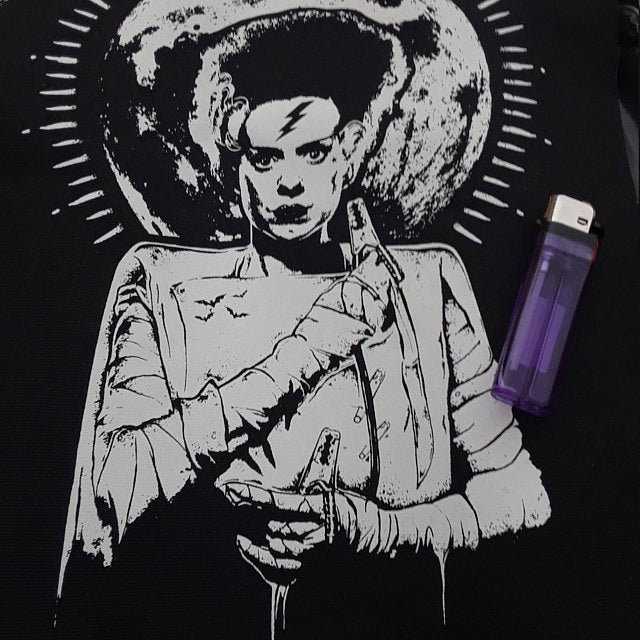 The Bride Of Frankenstein Punk Back Patch
