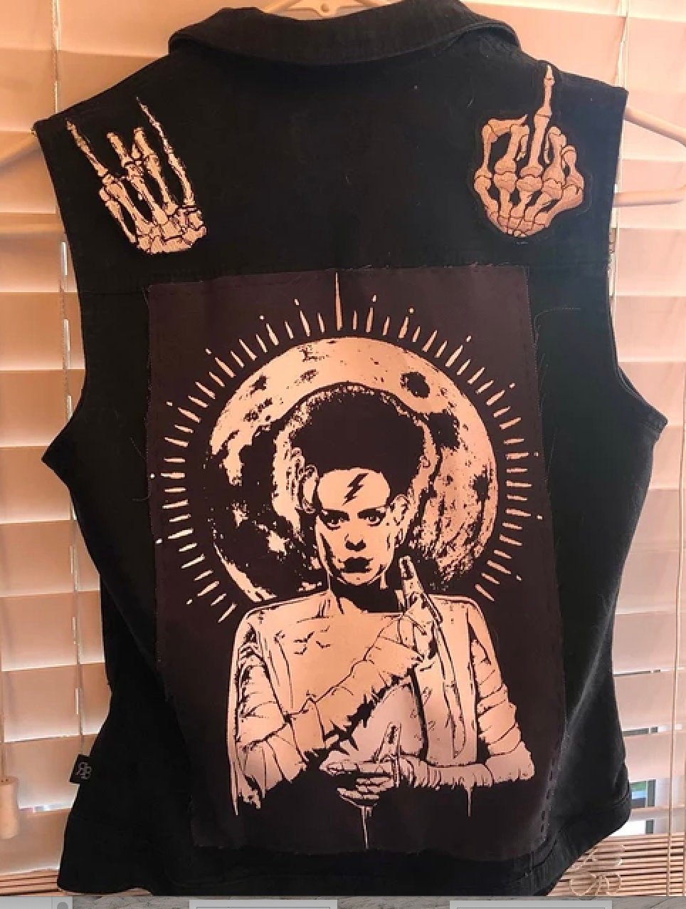 The Bride Of Frankenstein Punk Back Patch