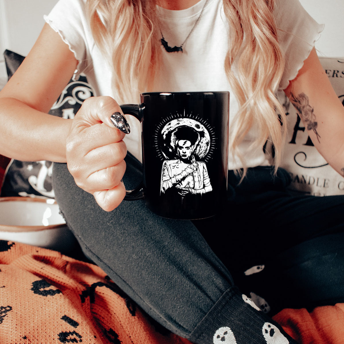 BRIDE OF FRANKENSTEIN Black Glossy Mug