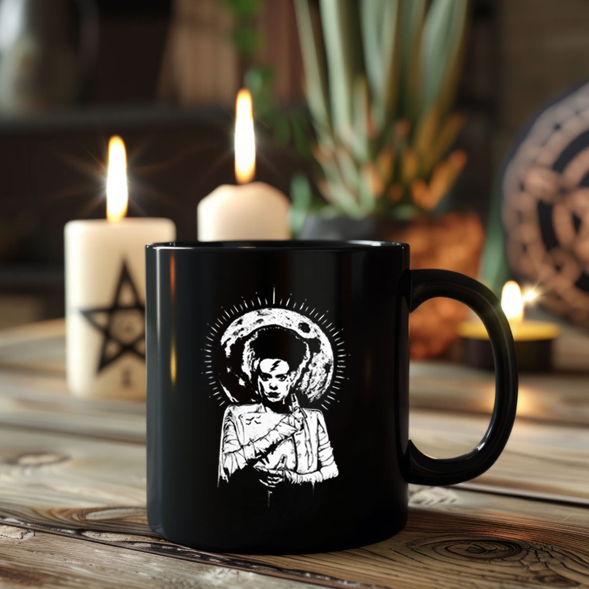 BRIDE OF FRANKENSTEIN Black Glossy Mug