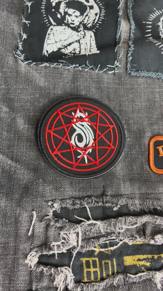 Slipknot, Nonagram, Patch, Iron On, Sew On, Metal Band, Jacket, Battle Vest
