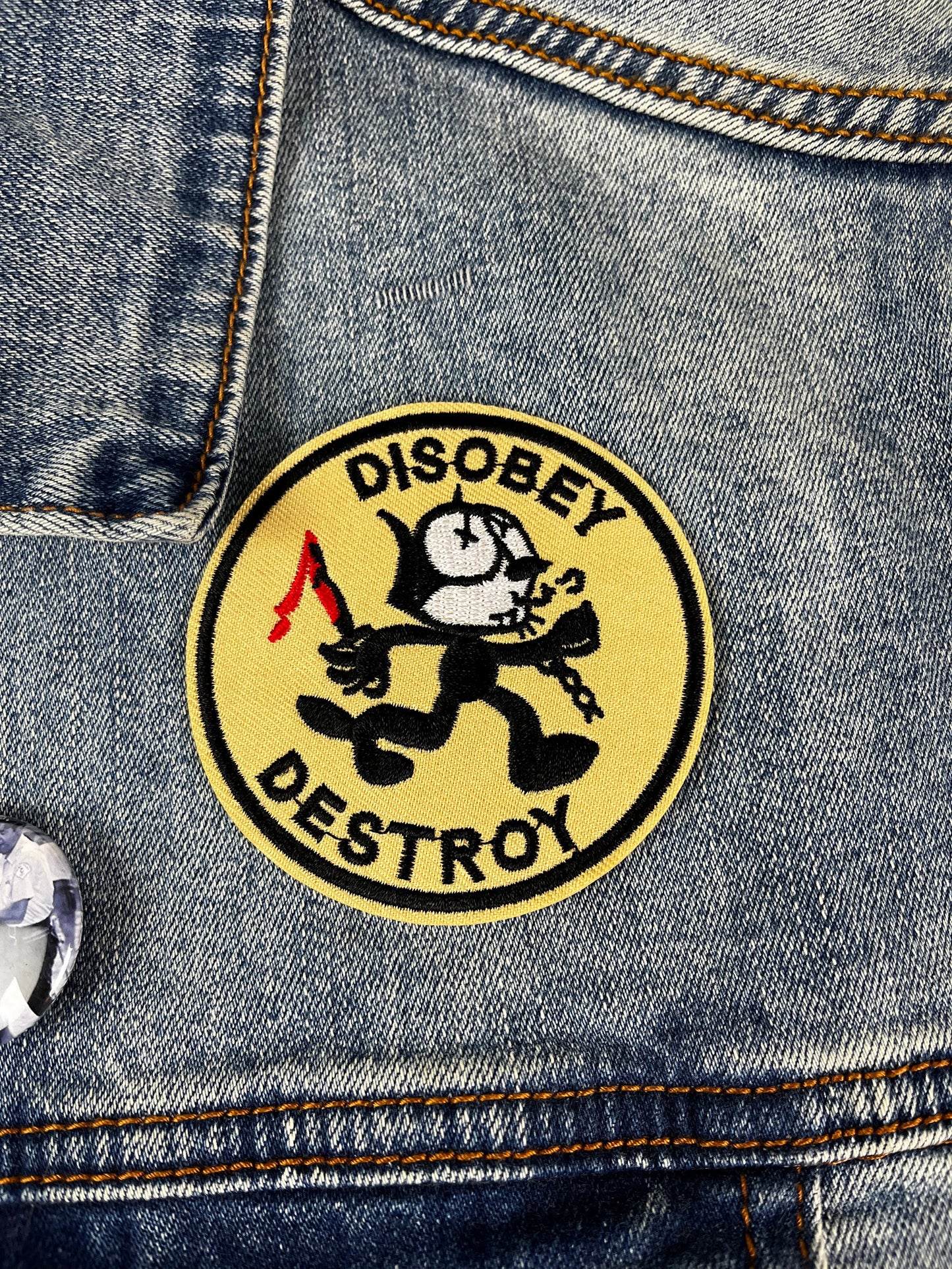 Disobey De$troy Rebel Kitty Patch