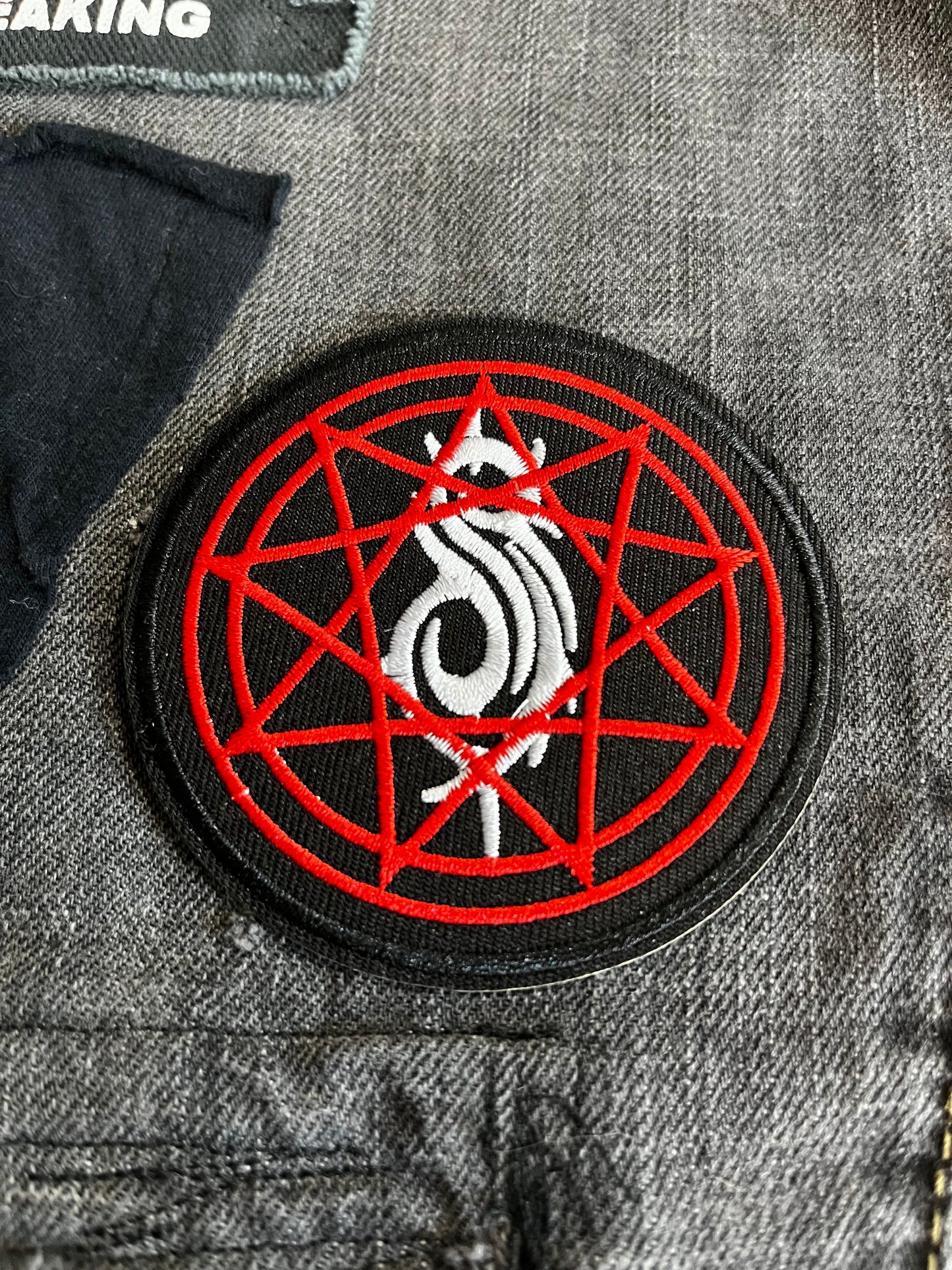 Slipknot, Nonagram, Patch, Iron On, Sew On, Metal Band, Jacket, Battle Vest